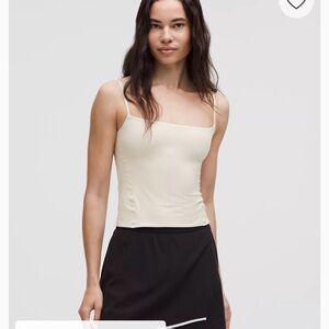 Lululemon Wundermost ultra-soft Nulu spaghetti strap cami white size s